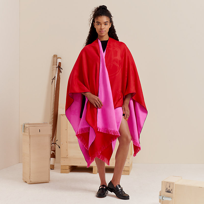 Reversible cape New Libris | Hermès Belgium